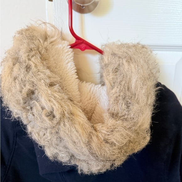 Abercrombie & Fitch Kids Navy Hoodie with Faux Fur - Picture 4 of 4